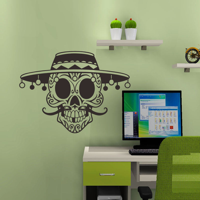 Miico FX3038 Halloween Sticker Cartoon Wall Stciker Skull Pattern Removable Stciker Room Decoration