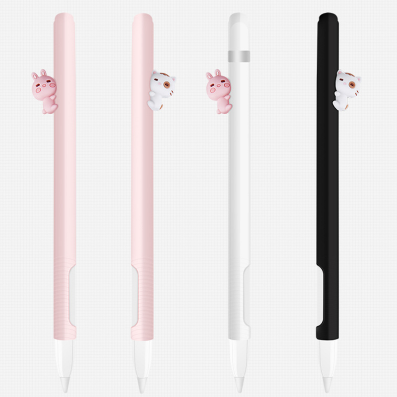 Cute Silica Gel Pen Case for Apple Pencil Anti-fall Magnetic Split Pencil Case for Ipad Pencil