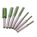 Drillpro 7pcs 6mm Shank Single Double Flute Straight Bit Milling Cutter Wood Tungsten Carbide Router Bit