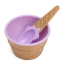 6PCS Children's Plastic Ice Cream Bowls Spoons Set Durable Ice Cream Cup Dessert Bowl