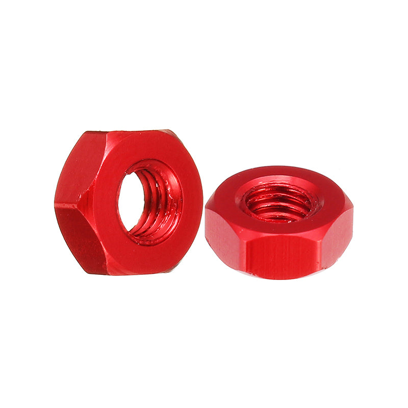 Suleve M3AN9 10pcs M3 Aluminum Alloy Hexagonal Hex Nut Lock Nut Multicolor