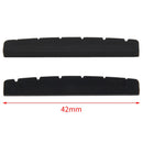 6Pcs Black 6-String Guitar Top Nut 42X3.5Mm & 1Pcs Electric Guitar Upper Nu Z5P8