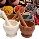 Resin Pestle & Mortar Set Garlic Herb Spice Mixing Grinder Crusher Kitchen Bowl Smashing Tools