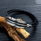 Titanium Steel Feather Skin Multi-layer Stainless Steel Braided Leather Male Bracelet