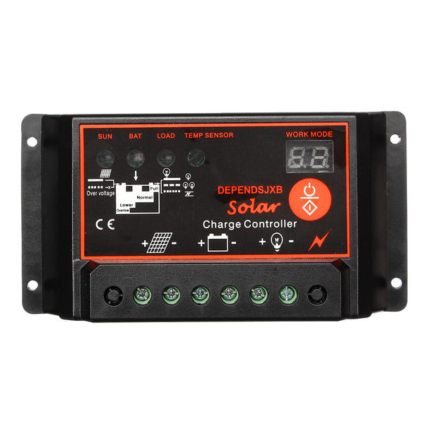 10A/20A/30A/40A/50A/60A 12/24V Auto PWM Digital Solar Charge Controller Battery Charger Solar Panel Regulator Dual USB LCD Display