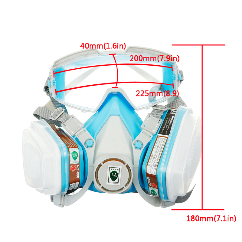 Silicone Full Face Respirator Gas Mask Goggles Particulate Chemical Dustproof
