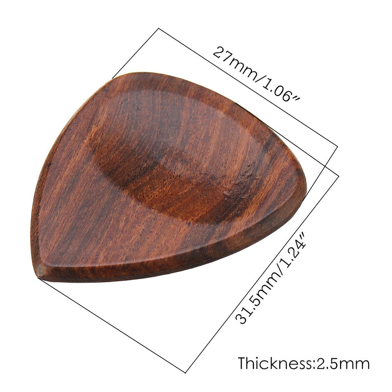 4Pcs Wooden Plectrums Guitar Picks with Box for Guitar Bass Banjo Instrument