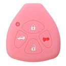 Car Key Case Cover 4 Button Silicone Keyless Remote Key Case Shell Cover For TOYOTA Corolla Camry