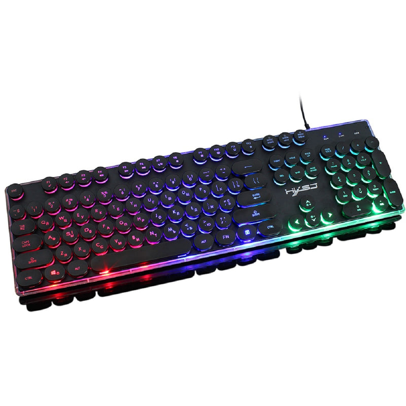 V300 104 key Backlit Wired Russian Gaming Keyboard and 1600DPI Gaming Mouse Combo for PC Laptop
