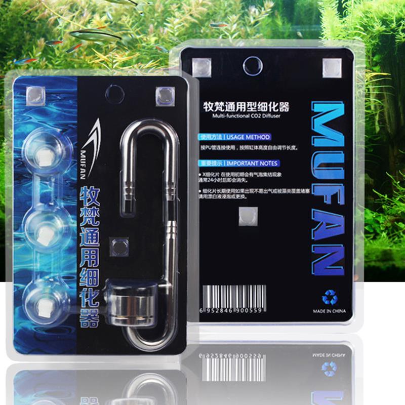 Stainless Steel CO2 Diffuser Bubble Atomizer Reactor for Planted Aquarium Fish Tank