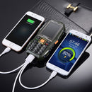 GIONLD 2019 2.4 inch 3000mAh Power Bank Magical Voice Military Antenna Analog TV FM Radio bluetooth Flashlight Dual SIM Card Feature Phone