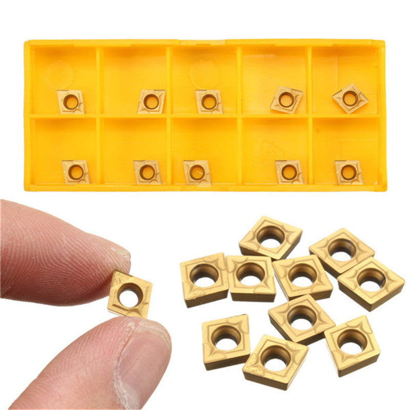 10Pcs CCMT060204 US735 CCMT21.51 CNC Carbide Inserts For Steel/Stainless Steel