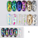 6Pcs 3D Glass Glitter Nail Sequins Set Aurora Shimmer Nail Decoration Nail DIY Art Decoration