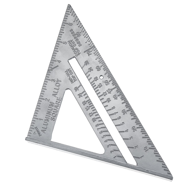 Aluminum Alloy 7 Inch Metric Triangle Angle Ruler Woodworking Square Layout Tool