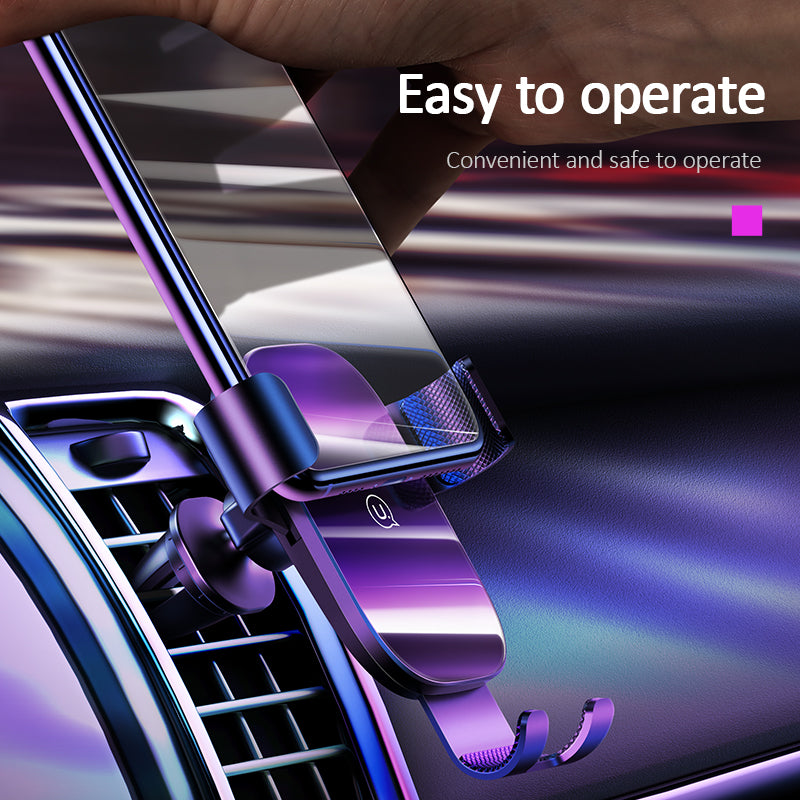 USAMS Gravity Linkage Automatic Lock Air Vent Car Phone Holder For 4.5-6.5 Inch iPhone 11 Samsung Galaxy Note 10