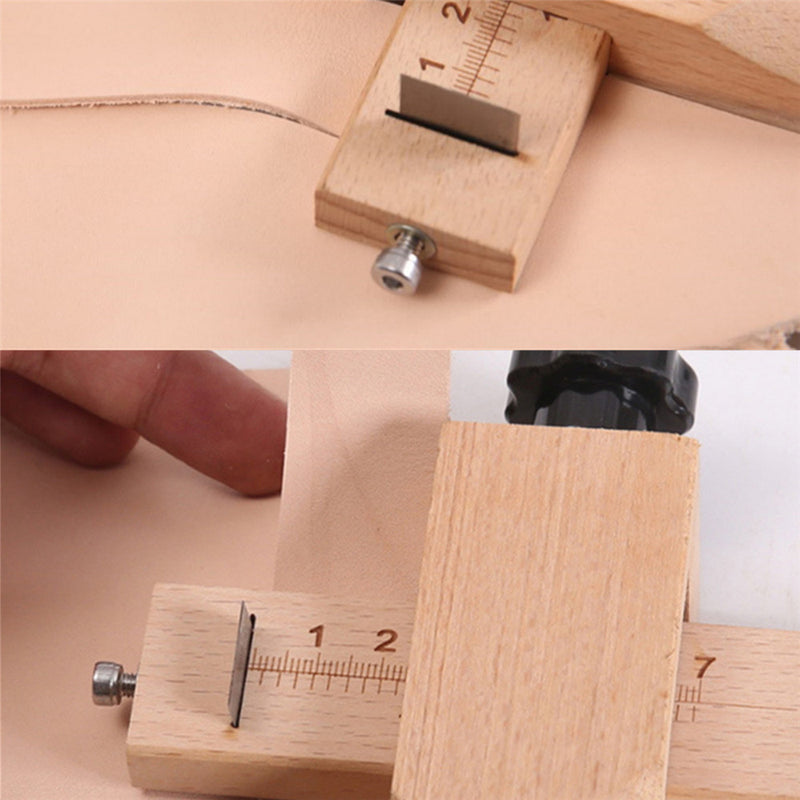 Adjustable Leather Strip and Strap Cutter Maker Cutting Handcraft Tool With 5 Blades