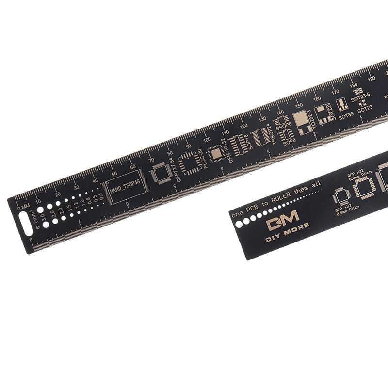 20/25cm PCB Ruler Measuring Tool Resistor Capacitor Chip IC Electronic Straight Scale Engineering Ruler
