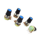 5Pcs B500K 500K Ohm 3 Terminals Rotary Audio B Type Potentiometer & 2Pcs B2 T6W1