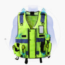 Mesh Breathable Fluorescent Yellow Safety Clothing Safety Adjustable Hi-Vis Safety Vest High Reflective Jacket Security Cloth and Pocket