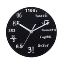20cm Math Round Wooden Wall Clock Modern Home Living Room Kitchen Watch Decor