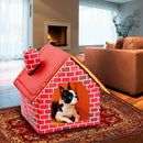 Cat Dog Pet House Bed Travel Mat Sofa Sleeping Nest Kennel Foldable Portable