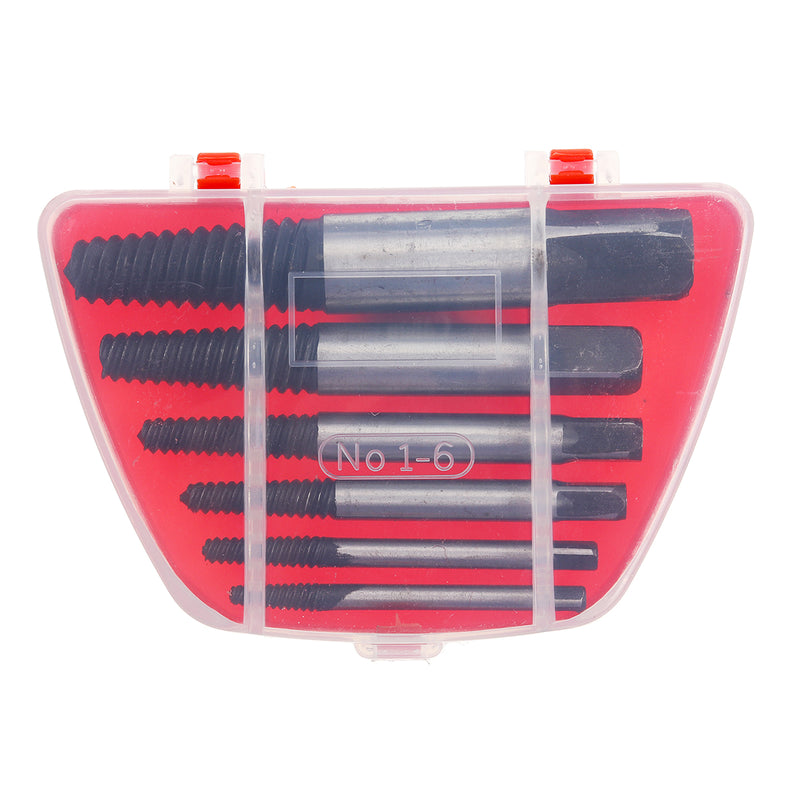6pcs Damaged Screw Extractor Set Easy Out Broken Nut Screw Bolt Remover Kit