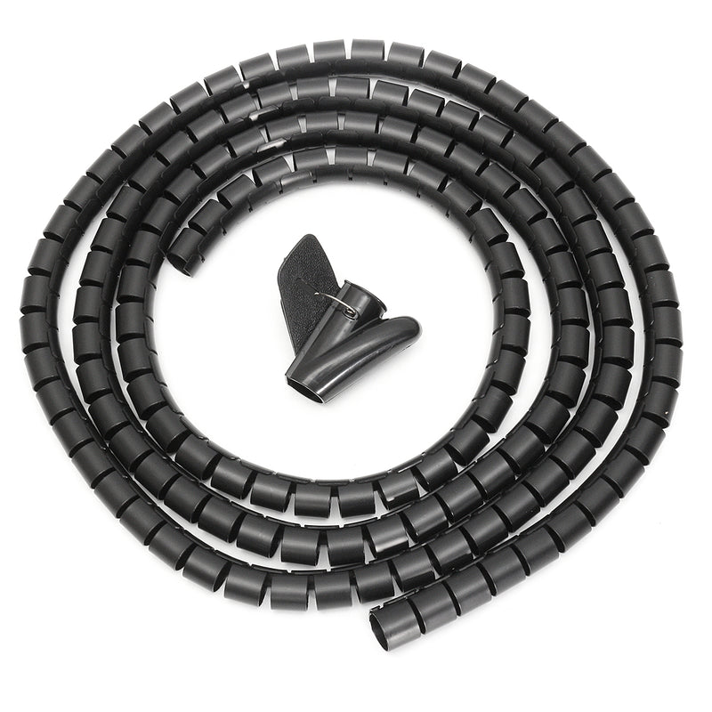 3mx25mm Spiral Wrap Cable Tidy PC TV Wire Binding Organizing Tool Office Home