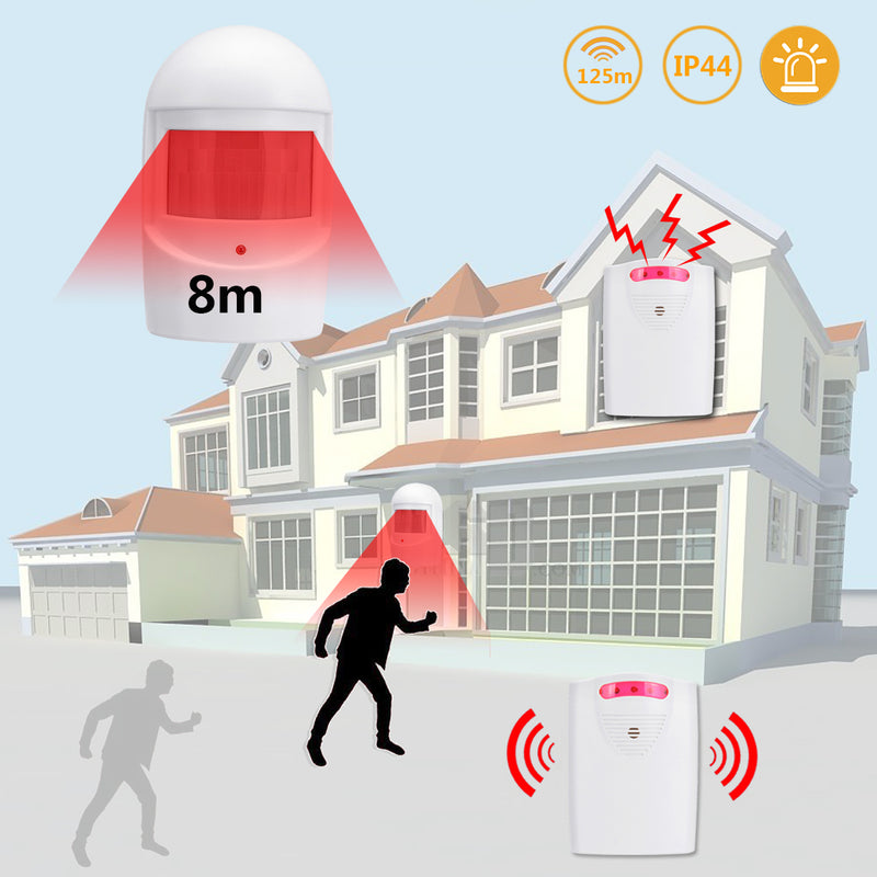 Wireless Driveway Alarm Alert System Home Security Garage Shed PIR Motion Sensor