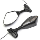 Motorcycle LED Turn Signal Rearview Mirrors For Honda/Kawasaki/SUZUKI/Yamaha