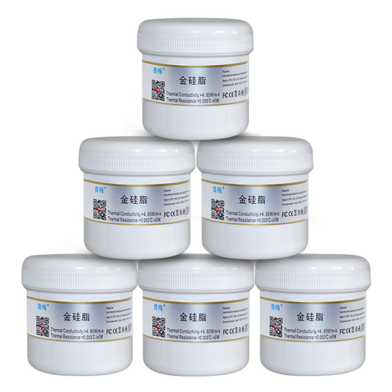 QNPLUM QM950 200g Gold Thermally Conductive Compound Silicone Thermal Grease Paste for High Power LED CPU Cooling