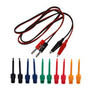 12 Pcs Large Round Single Clip Hook Test Probe for Electronic Test Red Blac Q1X8