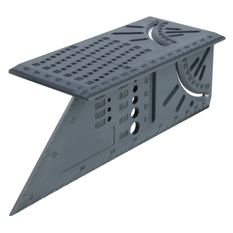 3D Mitre Bevel Angle Square Size Woodworking Measuring Tool With Gauge Ruler