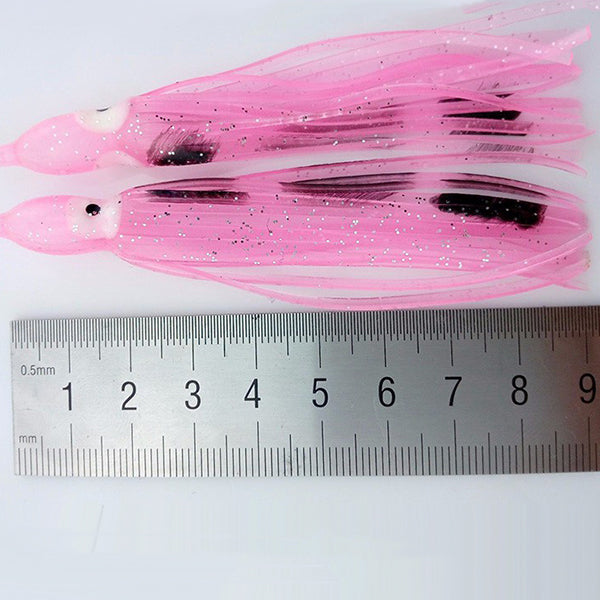 ZANLURE 10Pcs 10CM Soft Plastic Fishing Lures Trolling Squid Skirt Lure Bait Fishing Tackle Tools