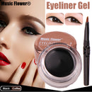Music Flower Coffee Black Eyeliner Gel Waterproof Makeup Eye Liner With Brush