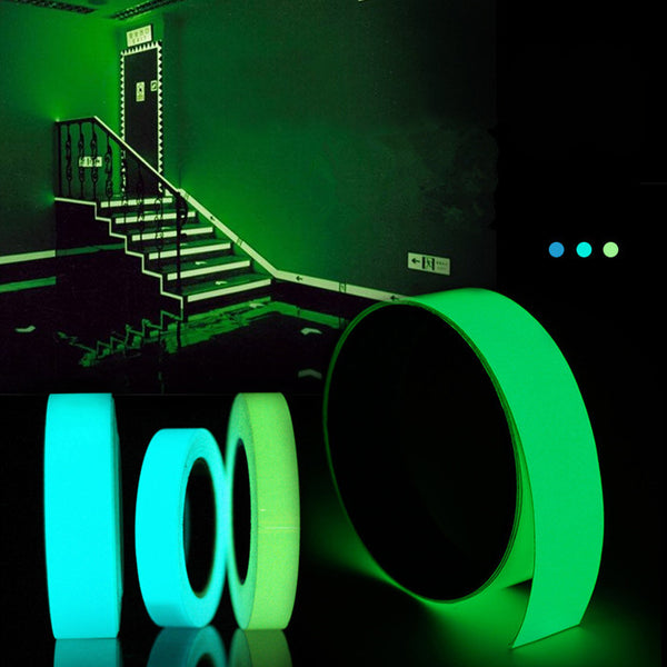 5mx15mm Luminous Tape Self-adhesive Green Blue Glowing In The Dark Safety Stage Decor Sticker