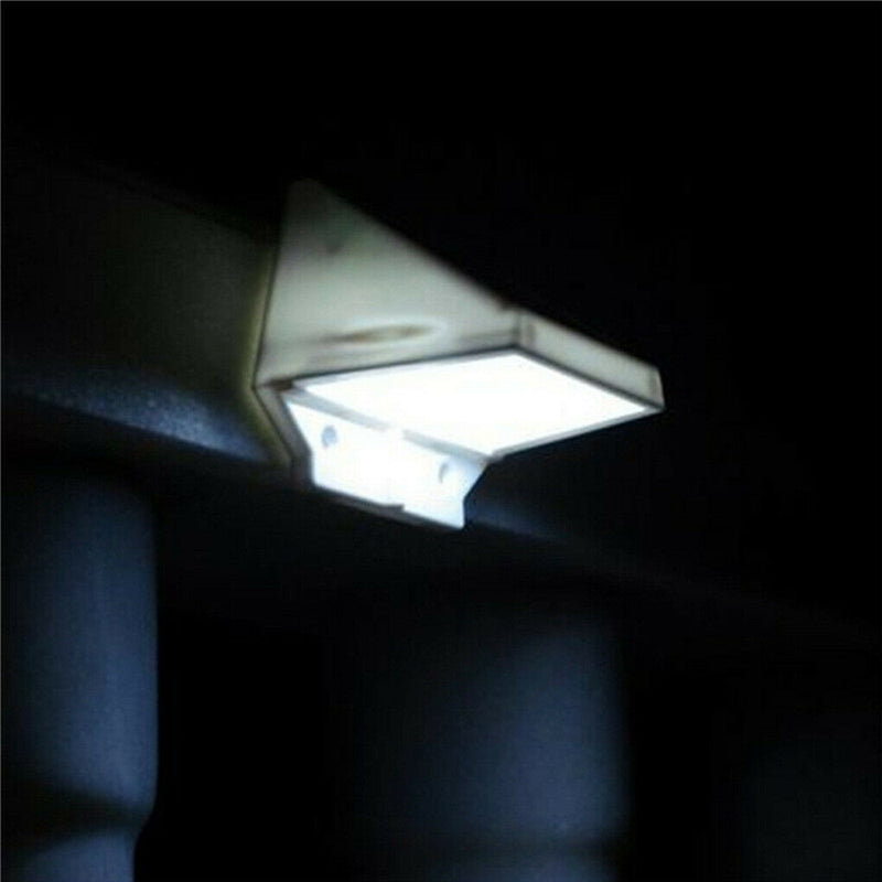 Solar Powered 4 LED Wall Light Outdoor Garden Fence Patio Door Lantern Lamp