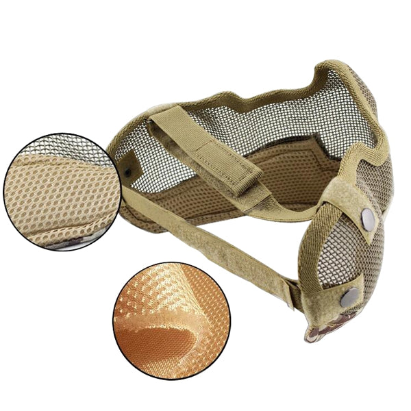 WoSporT MA-10 CS Protective Half Face Mask Fencing Tactical War Game Airsoft Outdooors