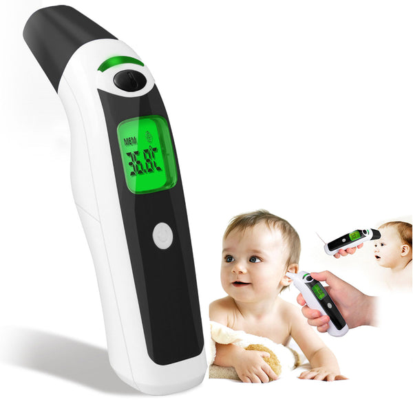 LCD Digital Forehead and Ear Thermometer IR Infrared Medical Memory Recall Digital Thermometer