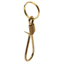 Solid Brass Fish Hook Key Chain Keyring Keys Belt Wallet Clip Keyfob Pocket Keychain