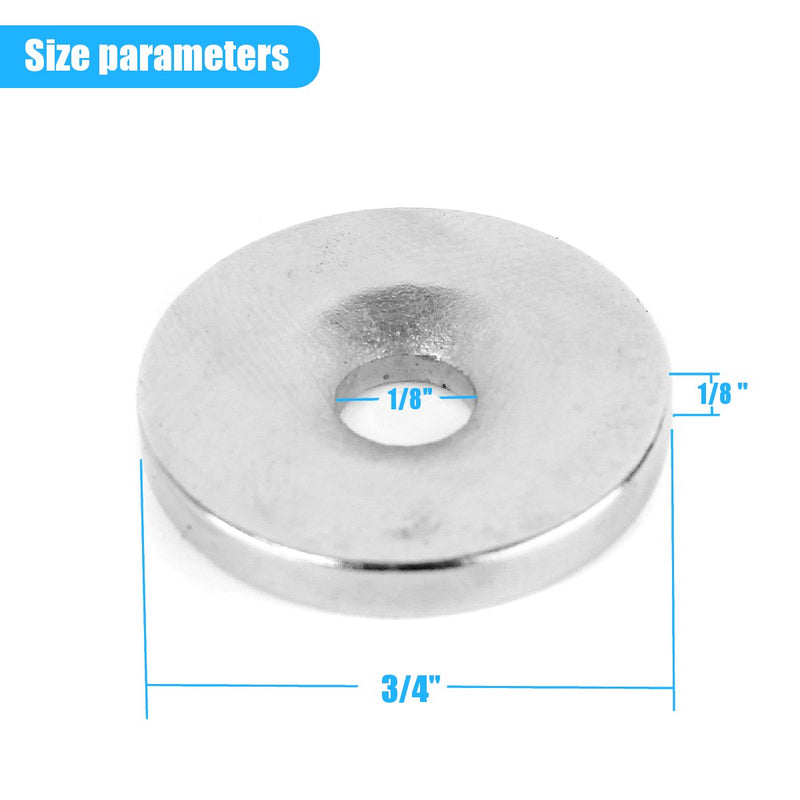 10Pcs 20x3mm NdFeB Neodymium Magnet with 3mm Hole Countersunk Round Ring Magnets