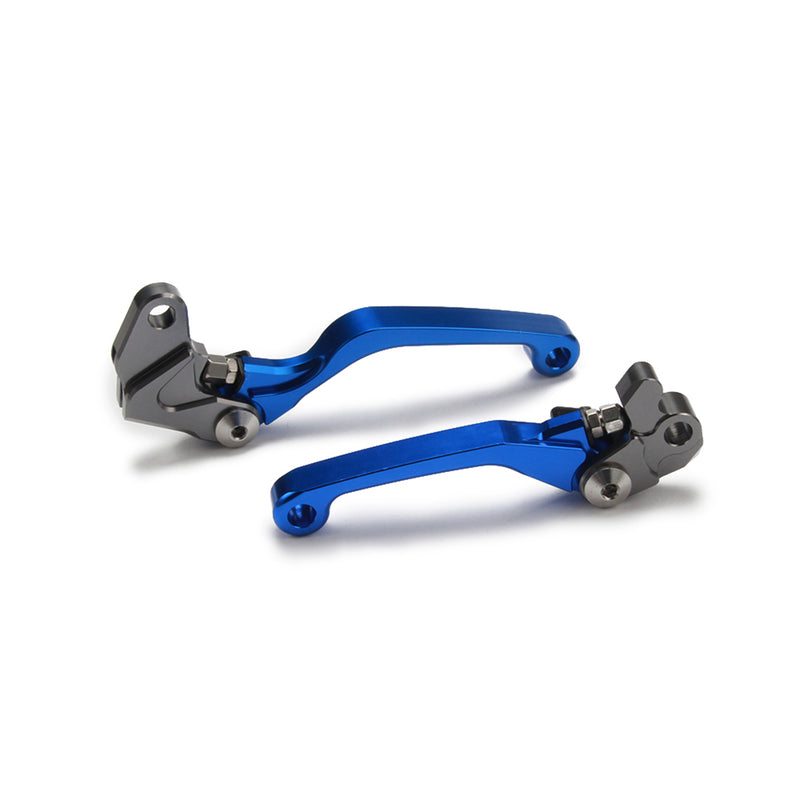 CNC Billet Pivot Brake Clutch Levers For Yamaha YZ80/85 01-14 Blue Black