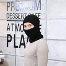 Knitted Hat Scarf Cap Neck Warmer Winter Siamese Hood Hats For Men Women Skullies Beanies Fleece