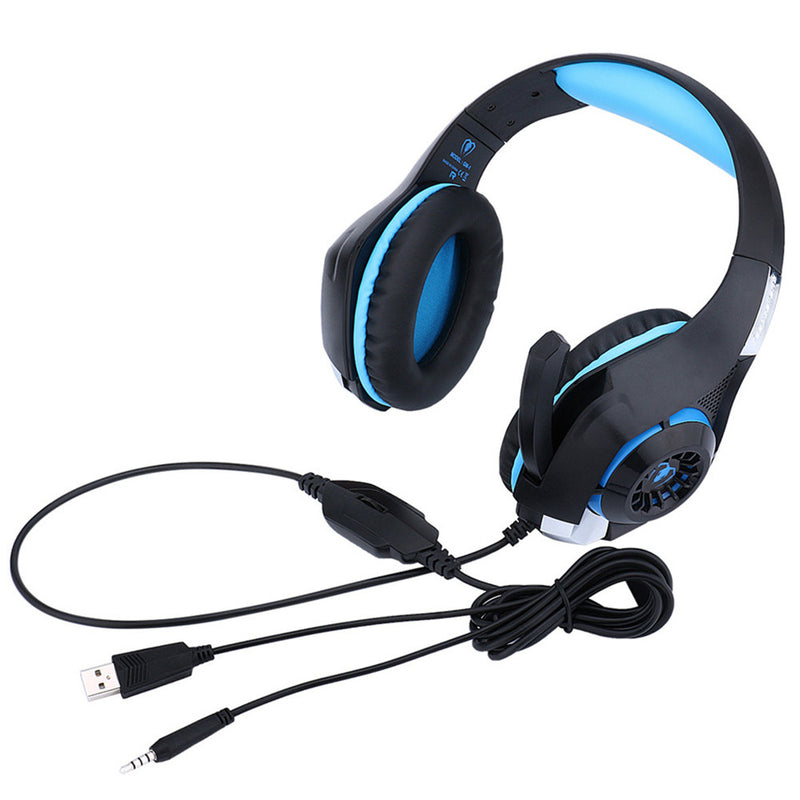 Beexcellent GM-1 Gaming Headset 3.5mm + USB Wired Breathing LED Backlight Headphone with Microphone for Computer Profession Gamer