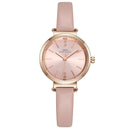 IBSO S8688L Ultra Thin Ladies Wrist Watch Crystal Elegant Design Leather Strap Quartz Watch