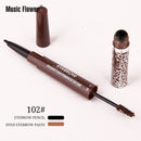 Music Flower Waterproof Anti-sweat Eyebrow Pen Dyed Eyebrow Paste Makeup