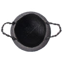 Black Seagrass Belly Basket Storage Holder Plant Pot Bag Home Decoration Storage Baskets