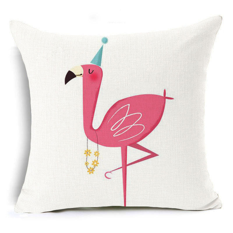 Honana 45x45cm Pillow Case Home Decoration Flamingo Palm Leaf Design 16 Optional Patterns