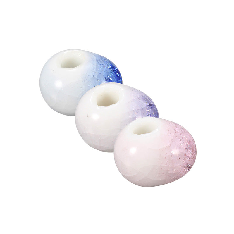 5Pcs 8mm Round Frozen Ceramic Loose Beads Handmade DIY Jewelry Making