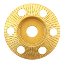 Drillpro 110mm Tungsten Carbide See Through Wood Shaping Disc Bevel Carving Disc with Hole 22mm Bore Sanding Grinder Wheel for 115 125 Angle Grinder