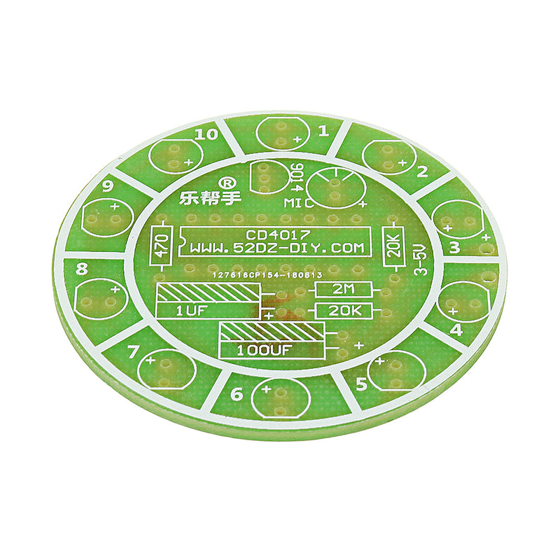 10pcs DIY LED Flash Kit Colorful Acoustic Rotating LED Lamp Kit